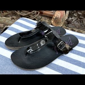 Blowfish sandals sexy black size 10 thong shoes